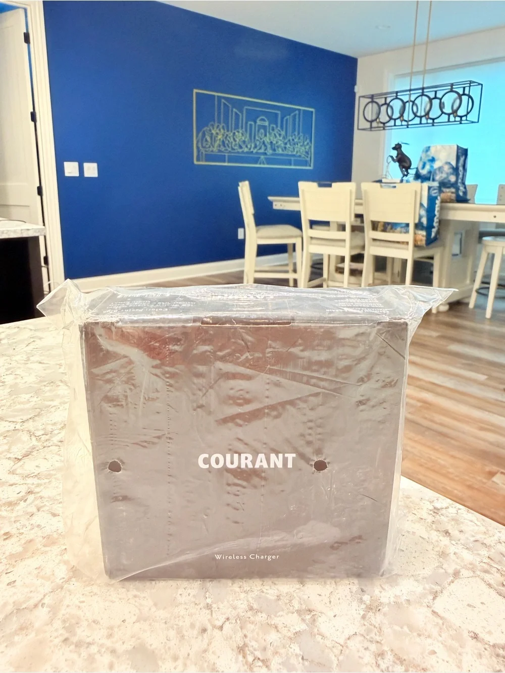 Courant Catch 1 Pebble-Grain Italian Leather Wireless Charger Pacific Blue BNIB